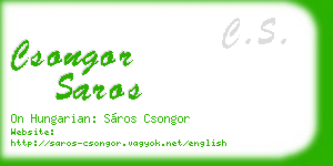csongor saros business card